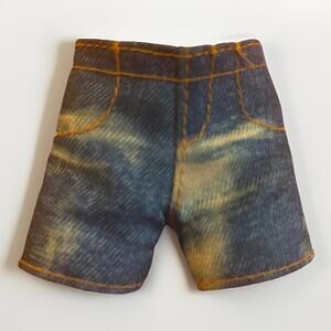 Barbie Ken Doll Blue Mattel Denim Shorts Washed Vintage